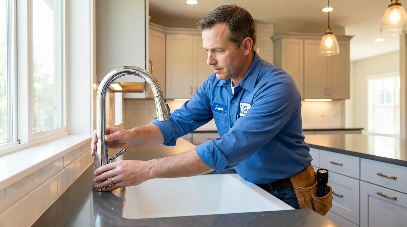 Kitchen faucet installation by Johns Plumbing LLC in Wenatchee