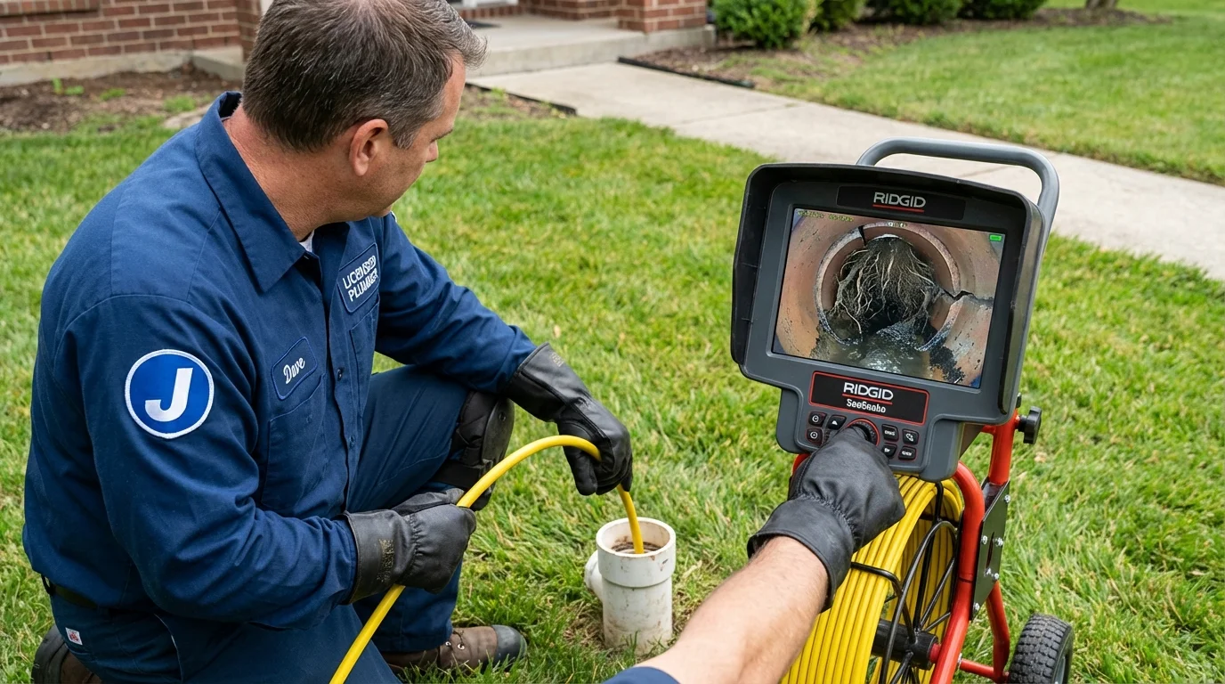 Sewer camera inspection being performed by Johns Plumbing LLC in Wenatchee